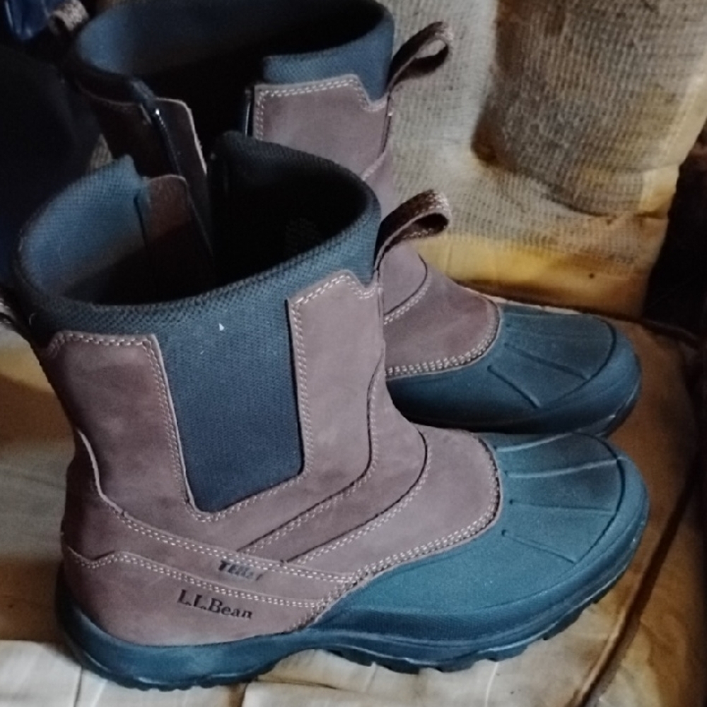 L.L. Bean Brown and Black Men's Waterproof Winter Boots New